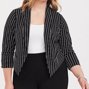 Black and white blazer